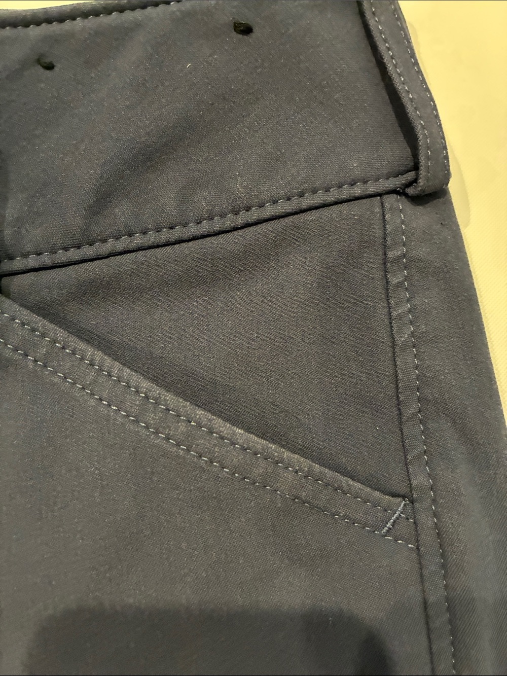 The Tailored Sportsman Riding Breeches Size 14 Navy Knee Patch Equestrian - Picture 6 of 15